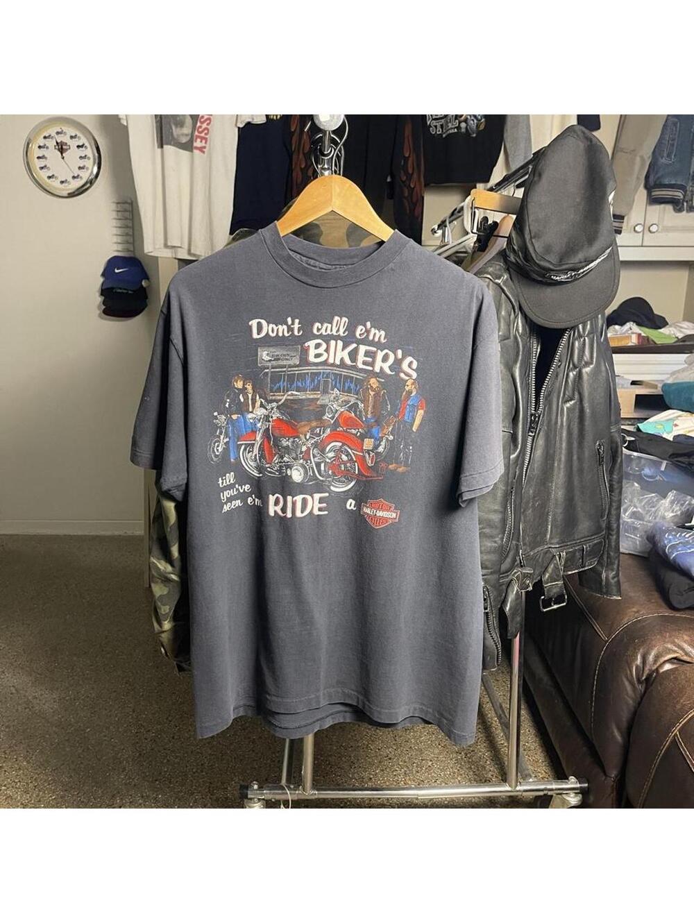 80s Faded Harley Davidson California Shirt For Bikers Only